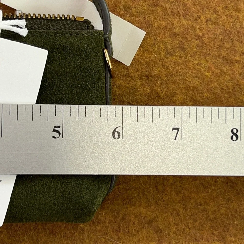 Madewell Womens OS Green Suede Leather NX103 Mini Pouch Bag NWT - Picture 6 of 14